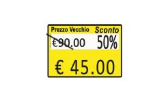 Pack 10 rotoli 600 etich. 26x19mm "taglio prezzo..." giallo remov. printex - Z10993