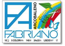 Album arcobaleno (240x330mm) fg 10 140gr 5 colori fabriano - Z11259