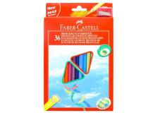 Astuccio 36 pastelli colorati triangolari eco + temperino faber castell - Z11263