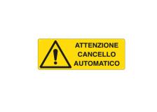 Cartello alluminio 35x12,5cm 'attenzione cancello automatico' - Z11332