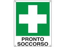 Cartello alluminio 12x14,5cm 'pronto soccorso' - Z11337