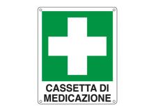 Cartello alluminio 12x14,5cm 'cassetta di medicazione' - Z11338