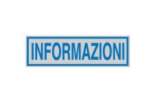 Targhetta adesiva 165x50mm informazioni - Z11457