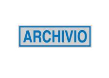 Targhetta adesiva 165x50mm archivio - Z11461