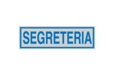 Targhetta adesiva 165x50mm segreteria - Z11462