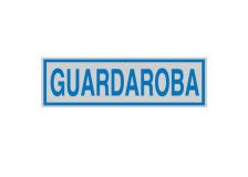 Targhetta adesiva 165x50mm guardaroba - Z11463