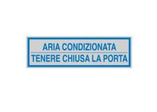 Targhetta adesiva 165x50mm aria condizionata ... - Z11466