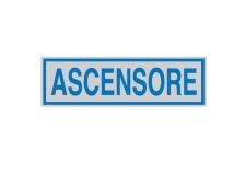 Targhetta adesiva 165x50mm ascensore - Z11468