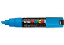 Marcatore uni posca pc8k punta scalpello azzurro - Z11494