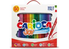 Scatola 60 pennarelli joy lavabili colori assortiti carioca - Z12135