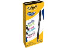 Scatola 12 penne gel cancellabili gelocity illusion 0.7mm nero bic - Z12329