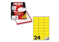 Etichetta adesiva c/500 giallo fluo 100fg A4 70x36mm (24et/fg) markin - Z12355