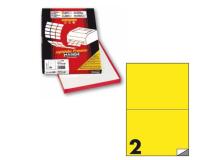 Etichetta adesiva c/509 giallo fluo 100fg A4 210x148mm (2et/fg) markin - Z12363