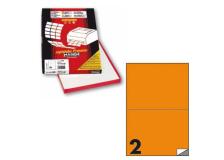 Etichetta adesiva c/509 arancio fluo 100fg A4 210x148mm (2et/fg) markin - Z12364