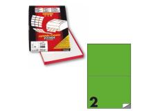 Etichetta adesiva c/509 verde fluo 100fg A4 210x148mm (2et/fg) markin - Z12365