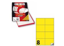 Etichetta adesiva c/512 giallo fluo 100fg A4 105x74mm (8et/fg) markin - Z12367