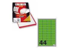 Etichetta adesiva a/406 verde fluo 100fg A4 47,5x25,5mm (44et/fg) markin - Z12381