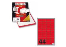 Etichetta adesiva a/406 rosso fluo 100fg A4 47,5x25,5mm (44et/fg) markin - Z12382