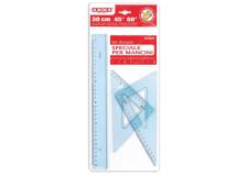 Set disegno per mancini riga 30cm e squadre da 45° e 60° arda - Z12711