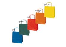 BLISTER 25 SHOPPERS CARTA KRAFT 18X8X24CM TWISTED COLORI ASSORTITI - Z12854