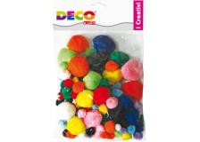 POMPONS BUSTA DA 40PZ COLORI ASSORTITI CWR - Z12945