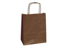 25 SHOPPERS CARTA KRAFT 22X10X29CM TWISTED MARRONE - Z13076