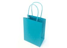 25 SHOPPERS CARTA KRAFT 14X9X20CM TWISTED TURCHESE - Z13080