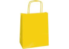 25 shoppers carta kraft 14x9x20cm twisted giallo - Z13086