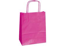 25 shoppers carta kraft 14x9x20cm twisted magenta - Z13090