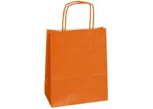 25 SHOPPERS CARTA KRAFT 14X9X20CM TWISTED ARANCIO - Z13091