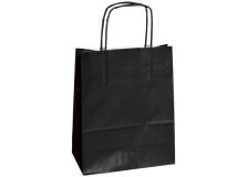 25 shoppers carta kraft 14x9x20cm twisted nero - Z13092