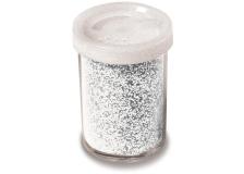 GLITTER FLACONE GRANA FINE 25ML ARGENTO CWR - Z13199