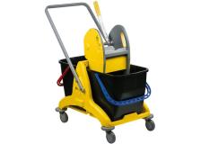 CARRELLO DOPPIA VASCA 25+25LT CON PRESSA PRESSCLEAN - Z13266