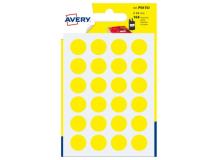 Blister 168 etichetta adesiva tonda PSA giallo Ø15mm Avery - Z13810