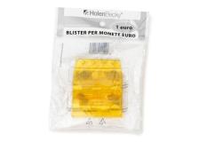 BLISTER 20 PORTAMONETE IN PVC 1EURO GIALLO - Z13911