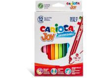 Scatola 12 pennarelli joy lavabili colori assortiti carioca - Z15195