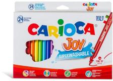 Scatola 24 pennarelli joy lavabili colori assortiti carioca - Z15196