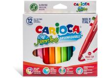 Scatola 12 pennarelli jumbo lavabili colori assortiti carioca - Z15197