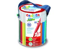 Barattolo 50 pennarelli jumbo lavabili colori assortiti carioca - Z15200