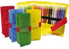 Astuccio roll up 24 pennarelli colori assortiti carioca - Z15201