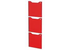 Set 3 ante c/serratura Rosso per casellari Maxi Rainbow - Z15389 - rosso