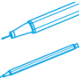 Penne punta in fibra, tratto pen