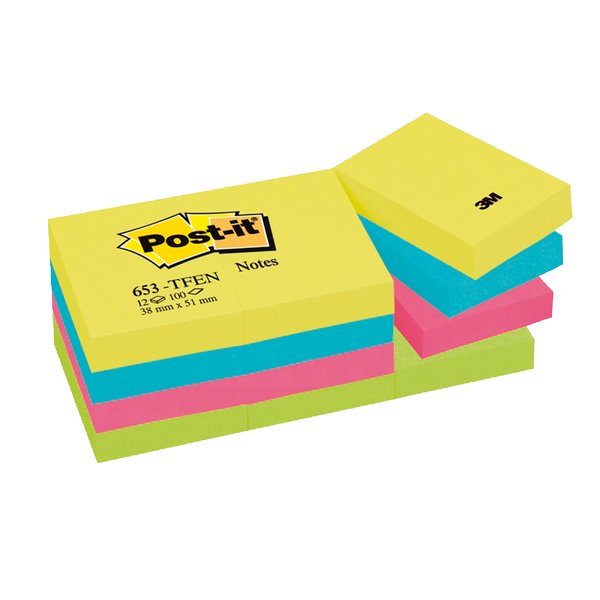 Blocchetti memo Postit® Notes 653TFEN Conf. 12 Pz