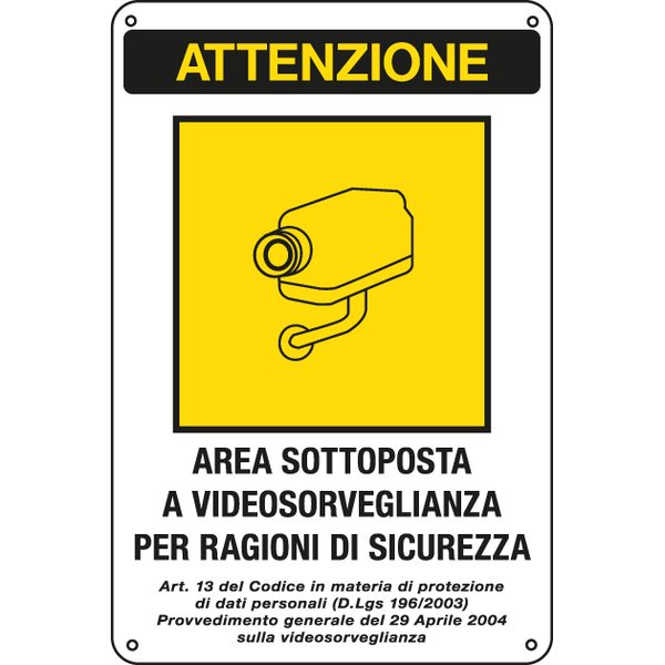 cartelli videosorveglianza da