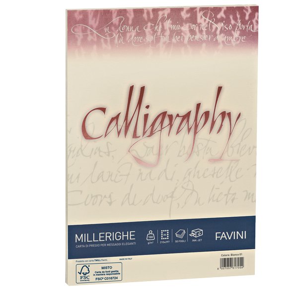 Favini cartoncino per lettere da stampare calligraphy millerighe rigato Come ottenere il colore avorio