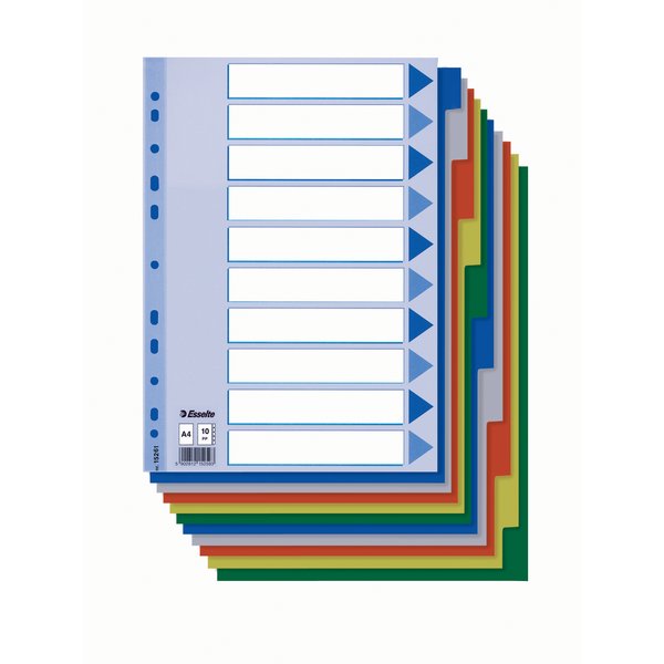 Divisori Per Raccoglitori A4 - 5 Tasti Colorati - Cartoncino Riciclato - Foto 10