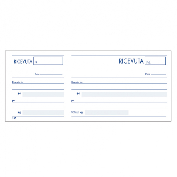 Blocco Ricevute Generiche Madre-Figlia DATAUFFICIO DU1601 - 100 Moduli, Per Registrazione Corrispettivi - Foto 4