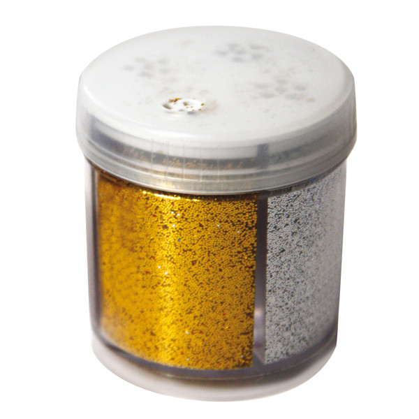GLITTER DISPENSER GRANA FINE 40ML 4 COLORI ASSORTITI CWR