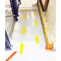 intervisio Set di 5 Adesivi di Sicurezza per il Pavimento di Alta Qualit/à Pellicola protettiva stabile con protezione UV Si prega di mantenere la distanza 100 x 7cm